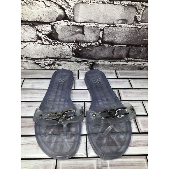 Vince Camuto Clear Rubber Chain Casual Thong Sandals Women Sz 6M US/36EU - Picture 3 of 16